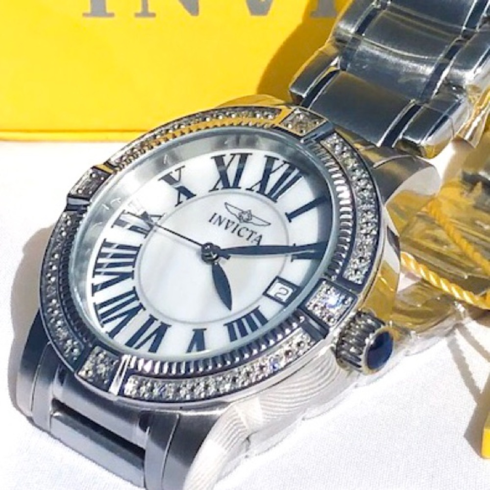 💎🆕 special edition Invicta Diamond & Mother of Pearl vintage Watch 7.9